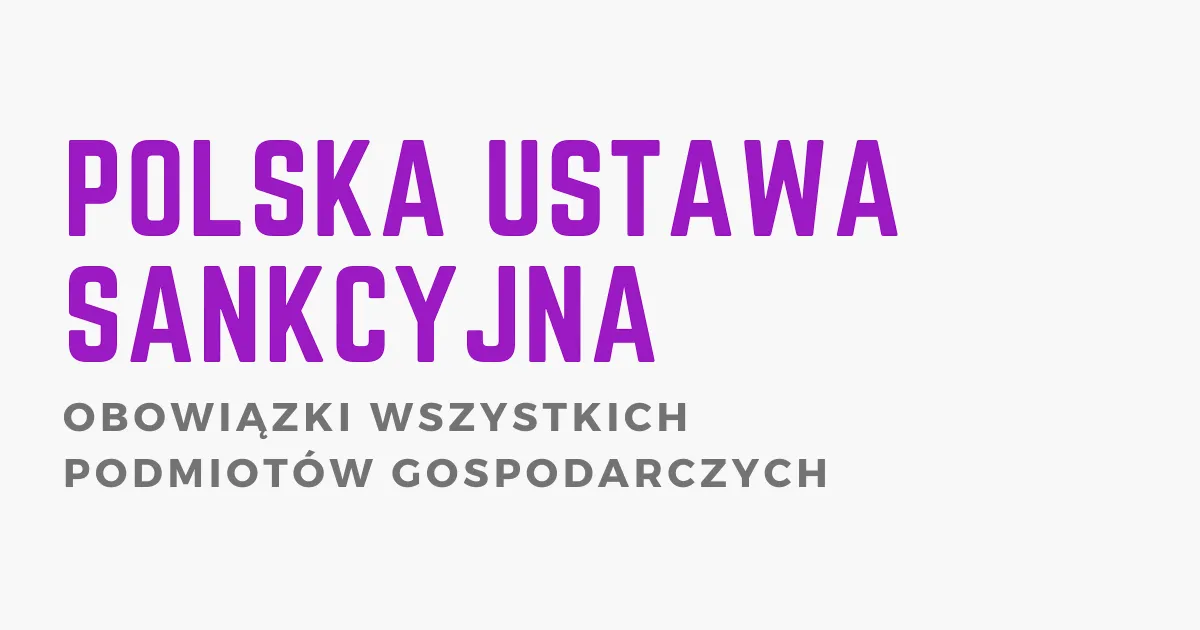 Polska Ustawa Sankcyjna